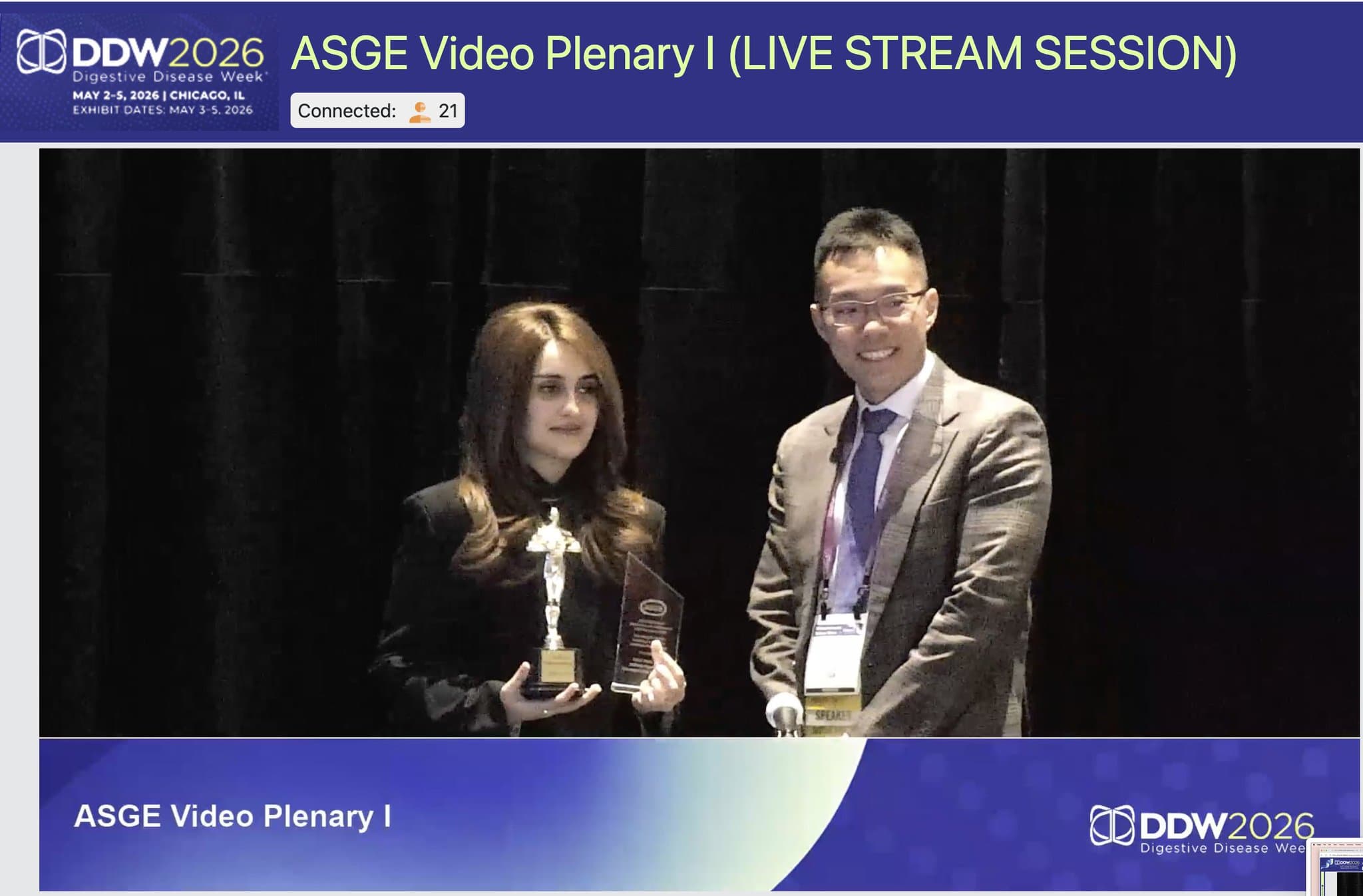 Talia Malik and Dr. Dua Win Mel Schapiro Award and VideoGIE Best of the Best at DDW 2026